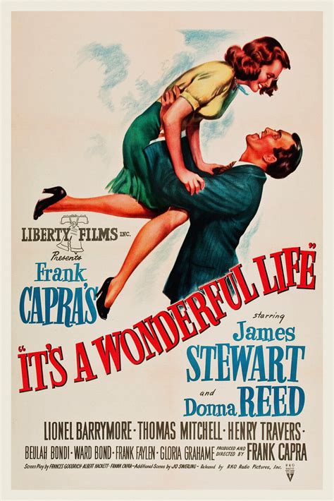 It's a Wonderful Life (Vintage Cinema / Retro Movie Theatre Poster ...