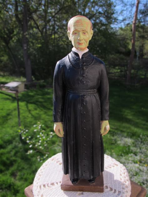 Saint Brother Andre Catholic Statue Figurine Chalkware 8