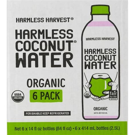 Harmless Harvest Organic Coconut Water (14 fl oz) Delivery or Pickup Near Me - Instacart