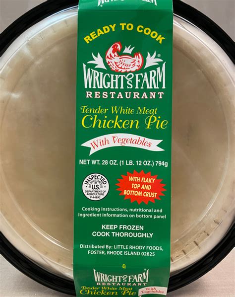 Wrights Farm Products - Wright's Farm Frozen Chicken Pies - Wright's ...