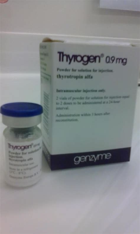 these and beyond: First Thyrogen injection: Step 3 to Radioactive Iodine treatment