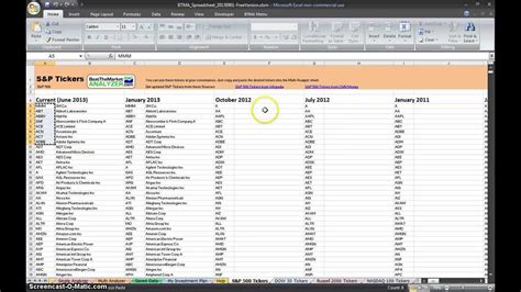 How to find S&P 500 stock symbol list - YouTube