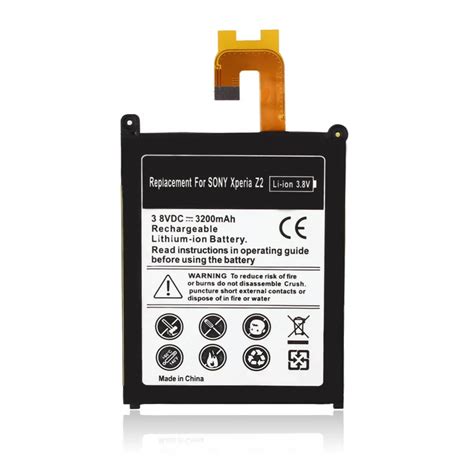 High Capacity 3200mAh Lithium Ion Replacement Battery For Sony Xperia ...