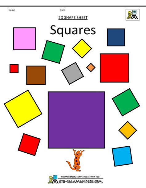 printables of different size squares | Shapes Clipart Basic 2D Shapes ...