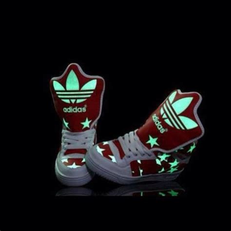 shoes, adidas, adidas shoes, adidas shoes, stars, neon - Wheretoget