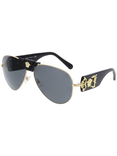 Versace - Versace Men's Mirrored VE2150Q-100287-62 Gold Aviator ...