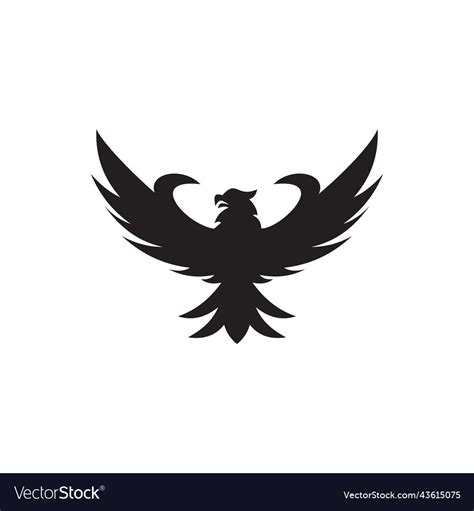 Black eagle wings logo design template Royalty Free Vector