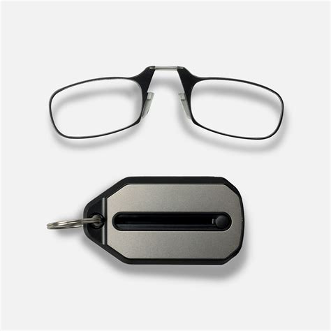 ThinOPTICS Keychain Reading Glasses, Black Frame, 1.50 Strength