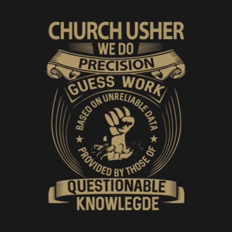 Church Usher T Shirt - Custom We Do Gift Item Tee - Church Usher - T-Shirt | TeePublic