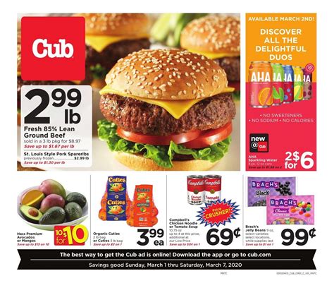 Cub Foods Weekly Ad Mar 01 – Mar 07, 2020