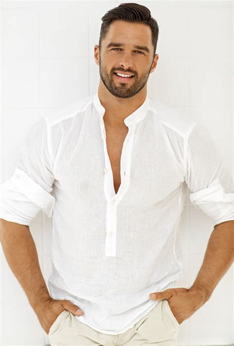 Handsome man in white shirt Stock Photo free download