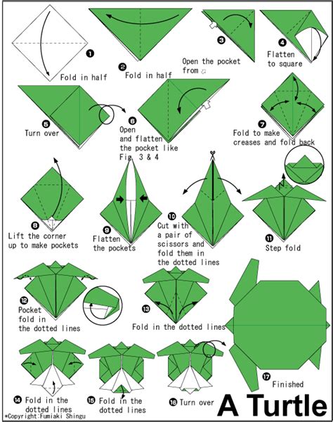 Turtle - Easy Origami instructions For Kids