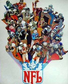 Vintage NFL Football Poster | Nfl football posters, Nfl football logos ...