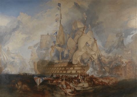 J. M. W. Turner, The Battle of Trafalgar, 21 October 1805, 1822-24, oil ...