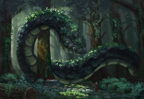 ArtStation - The Snake Forest God