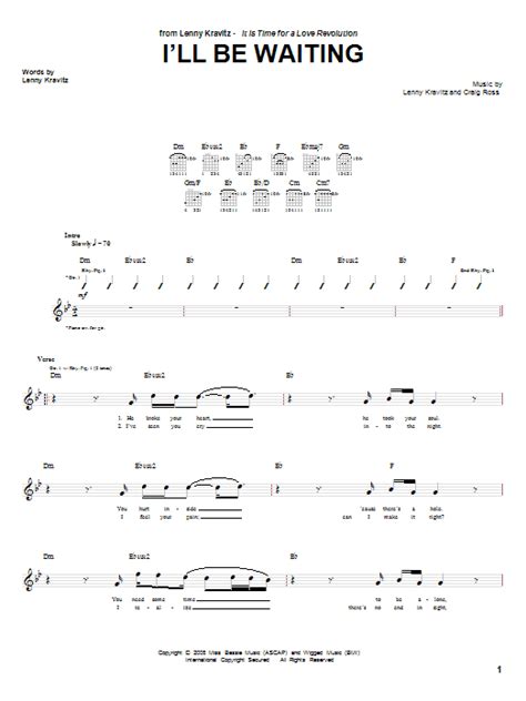 I'll Be Waiting by Lenny Kravitz - Guitar Tab - Guitar Instructor