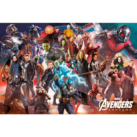 Avengers Endgame Line Up Poster - Walmart.com