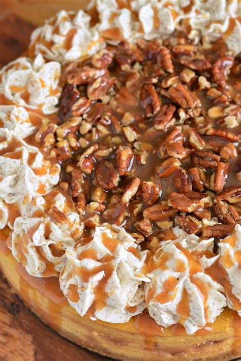 Pecan Caramel Pumpkin Cheesecake - Will Cook For Smiles