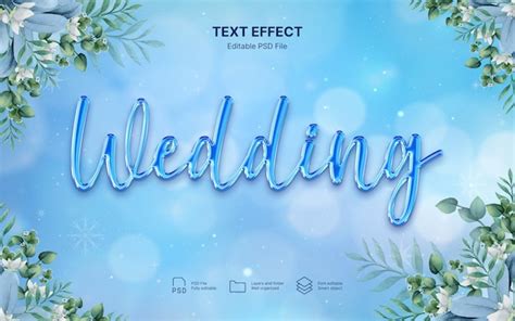Premium PSD | Gold wedding text effect