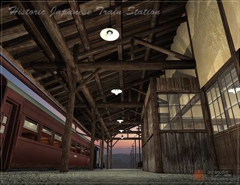 Historic Japanese Train Station | Daz 3D