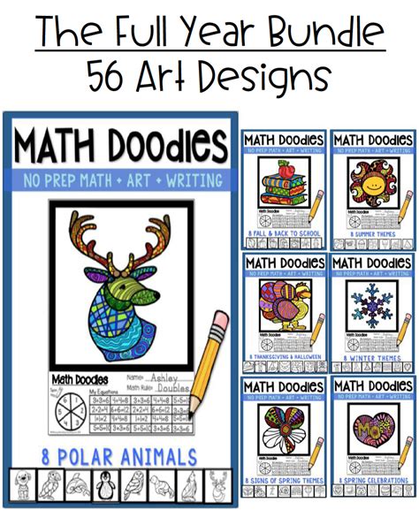 Math Doodles: First Grade Math Skills + Fun! - Whimsy Workshop Teaching