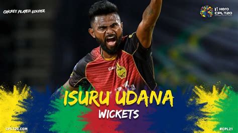 Isuru Udana Wickets | CPL 2021 - YouTube