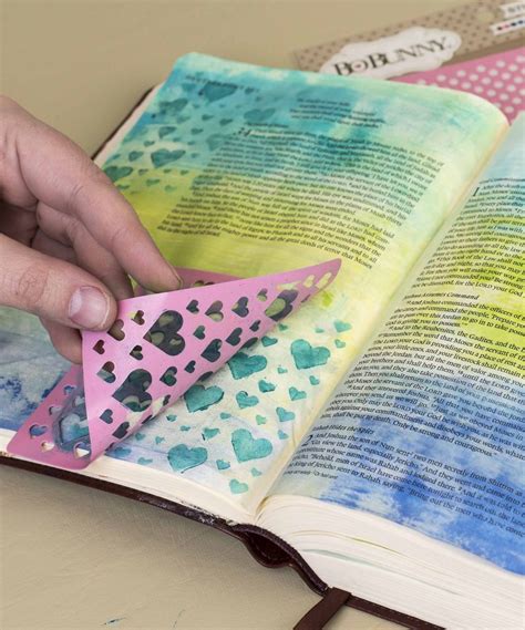 Bible Art Journaling - Basic Step by Steps with Gesso, Stamps and Ink