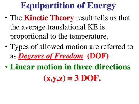 Kinetic Theory of Gases & the Equipartition Theorem - ppt download