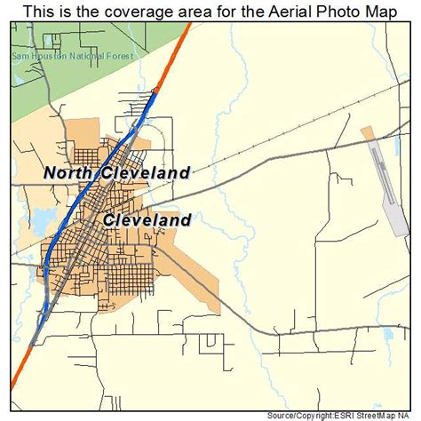 Aerial Photography Map of Cleveland, TX Texas