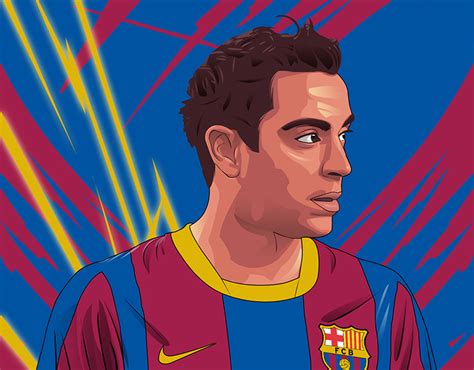 Illustration of Xavi on Behance