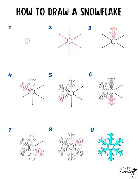 How to Draw a Snowflake (Easy Step by Step)