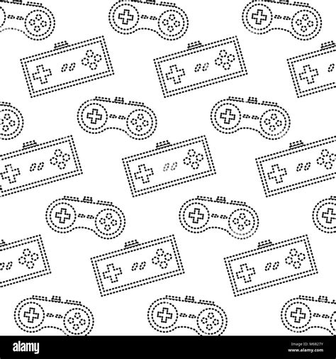 video game controller background devices retro pattern vector illustration Stock Vector Image ...