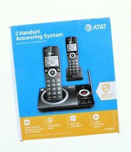 AT&T CL82219: 2 Handset Answering System Telephone - Black 650530031847 ...