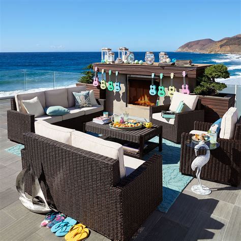 Echo Beach 5 Piece Patio Set - Tobacco Brown | Patio furniture sets ...