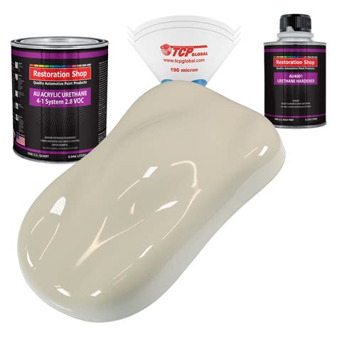 Restoration Shop Olympic White Acrylic Urethane Auto Paint Complete Quart Paint Kit, Single ...