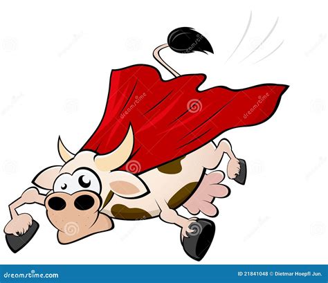 Flying Cow stock vector. Illustration of udder, cape - 21841048