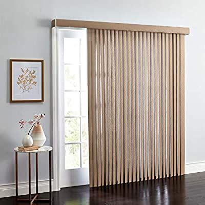 Amazon.com: BrylaneHome Embossed Vertical Blinds - 78I W 84I L, Light ...