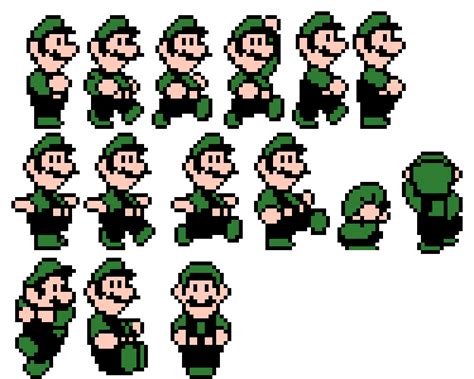 Pixilart - Luigi (Big) Sprites(SMB3) by Nintendo-Fan