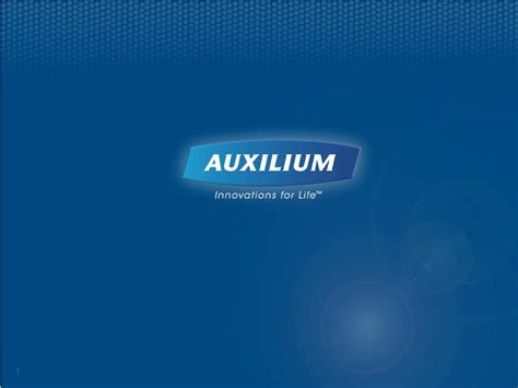 AUXILIUM PHARMACEUTICALS INC - FORM 8-K - EX-99.1 - PRESENTATION MATERIALS - November 2, 2009