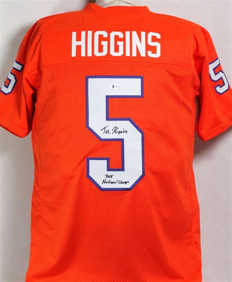 Tee Higgins Signed Jersey Inscribed "2018 National Champs" (Beckett COA ...