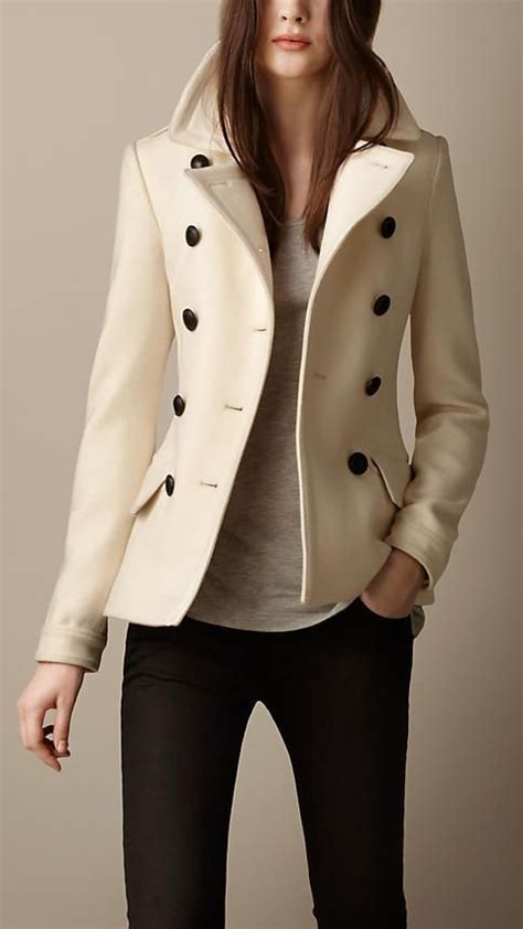 Wool Cashmere Pea Coat | Burberry | Abrigos, Moda estilo, Abrigo burberry