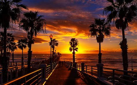 Sunset, beach, california, HD wallpaper | Peakpx