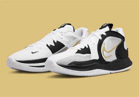 Nike Kyrie Low 5 White Metallic Gold Black DJ6012-101 | SneakerNews.com