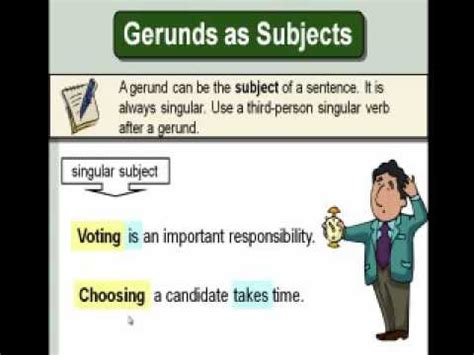 Gerunds as subjects & objects - YouTube