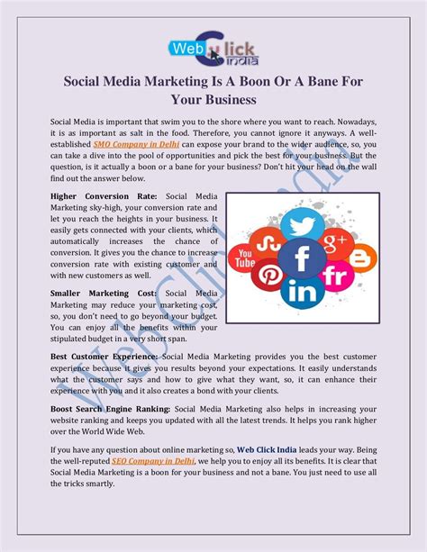 Social Media Marketing is a Boon or a Bane for Your Business