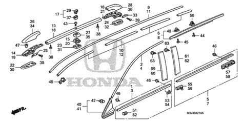 2005-2010 Honda Odyssey Cap, Roof Rail (Black) 75279-SHJ-A21 | Honda ...