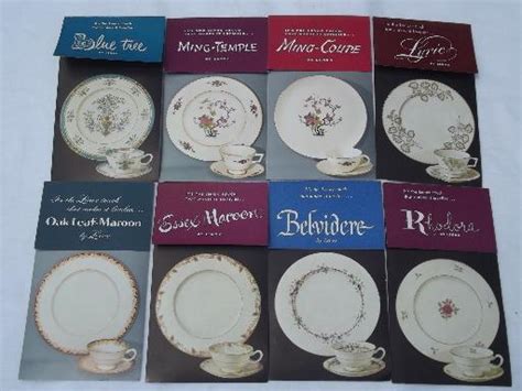 1940s vintage Lenox china patterns catalog leaflets lot and booklet