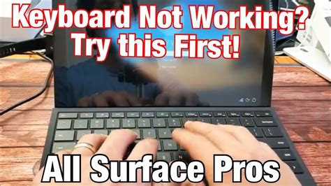 All Surface Pros: Keyboard Not Working? Unresponsive? Try this First! - YouTube