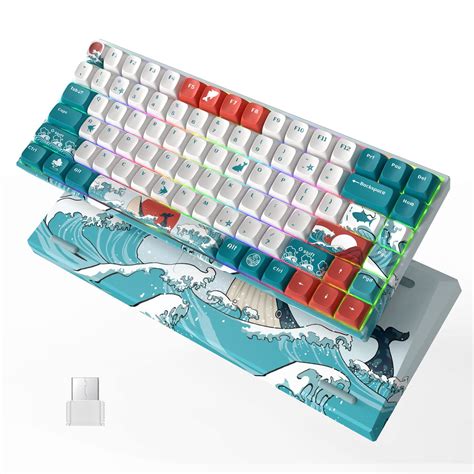 Buy COSTOM XVX M84 75% Wireless/Wired Mechanical Keyboard, Compact 84 Keys Hot Swappable Gaming ...