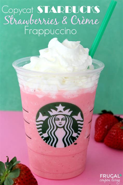 Copycat Starbucks Strawberries & Crème Frappuccino